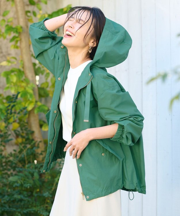 ANY 【手洗い可能・UVケア】ライト撥水マウンテンパーカー グリーン