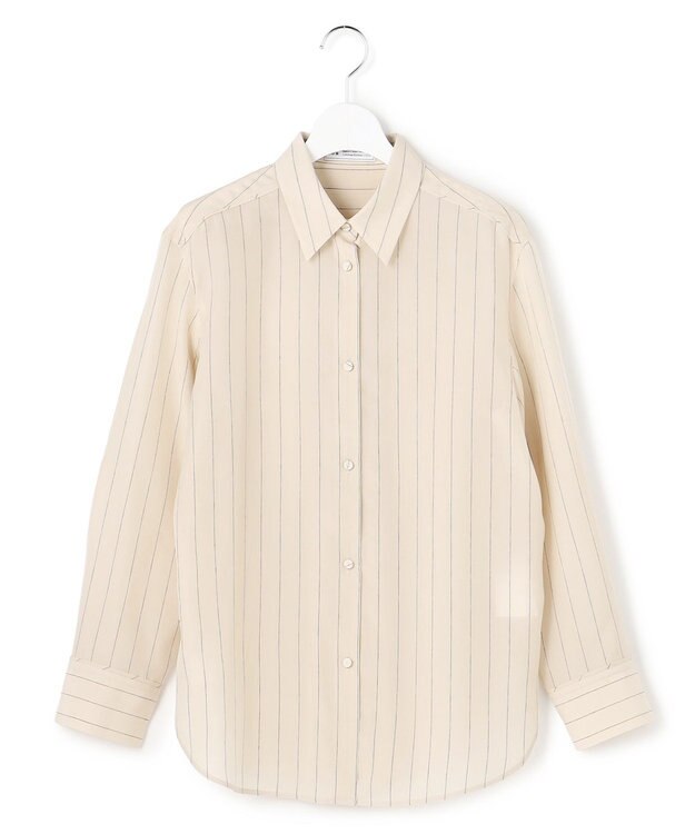 ICB 【WEB＆一部店舗限定】PreshrunkCupraStripe シャツ エクリュストライプ