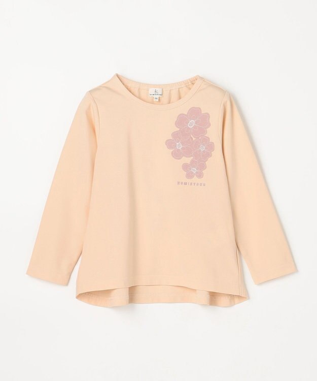組曲 KIDS 【110-140㎝】サラリとフラワーモチーフ Tシャツ エクリュ