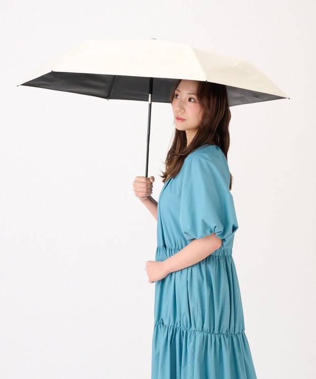 MOONBAT 【3秒で折りたためる日傘/自動開閉】 遮光100% 晴雨兼用 折りたたみ傘 ウラワザ オフホワイト