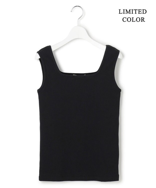 ICB L 【WEB限定カラーあり】 ブロードステッチリブ タンクトップ ブラック［WEB限定］