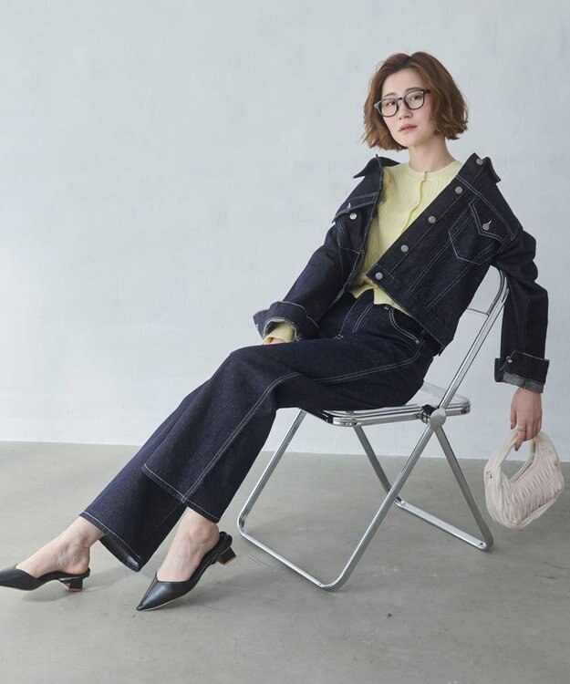 WEGO 【26年春新作】別注USPOLOケーブルニットカーデ ライトイエロー