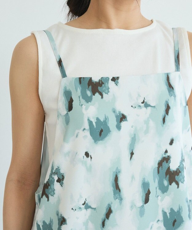 CRAFT STANDARD BOUTIQUE プリントキャミワンピース Green