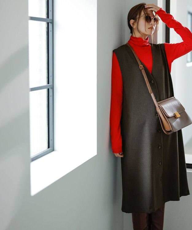 23区 【CLASSY.1月号掲載】スムージーコットン シアー ニット レッド系