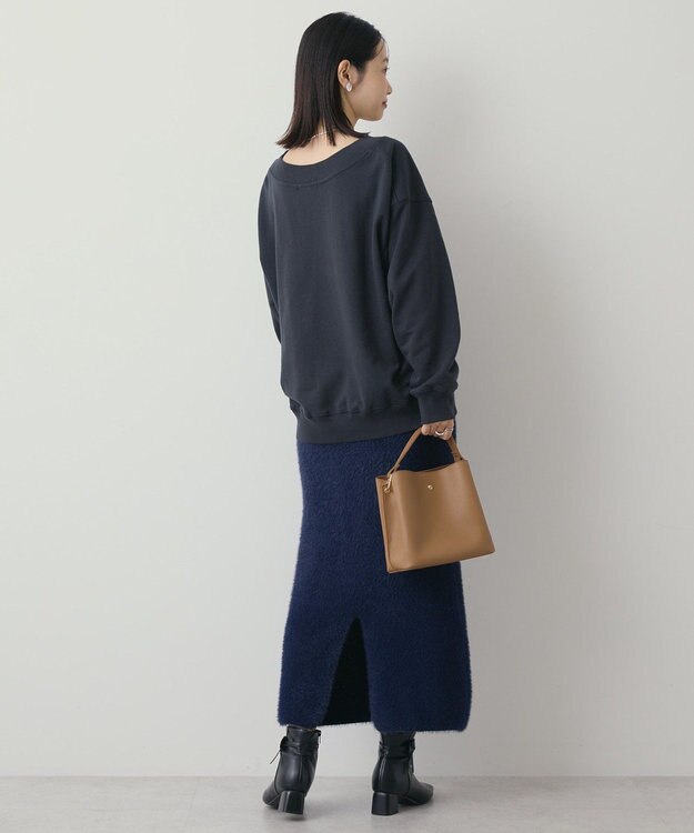 AMERICAN HOLIC Vネックワンポイントロゴスウェットプルオーバー Charcoal Gray