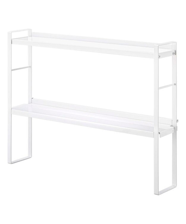 tower コンロ奥隙間ラック タワー 2段 ホワイト ホワイト