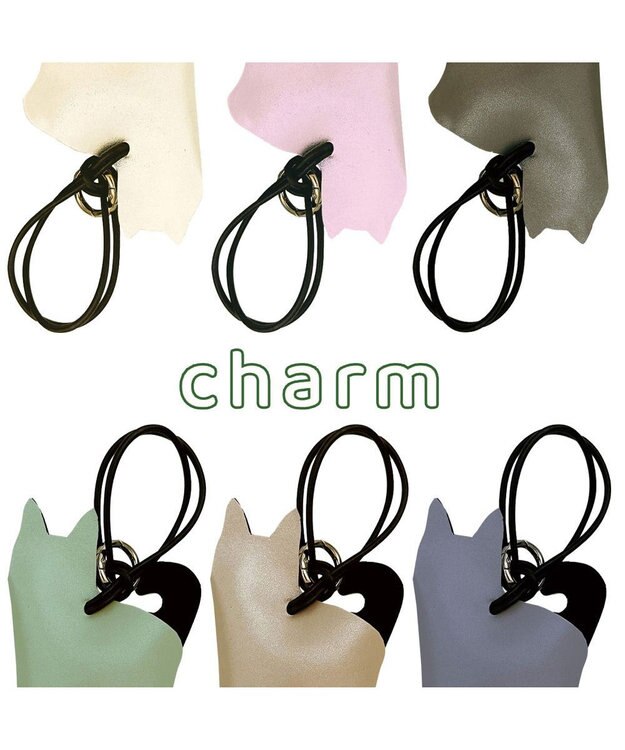 ROOTOTE 1045【ネコ・イヌ】LT.チャーム＆トート-A 01：ネコ・ピンドット