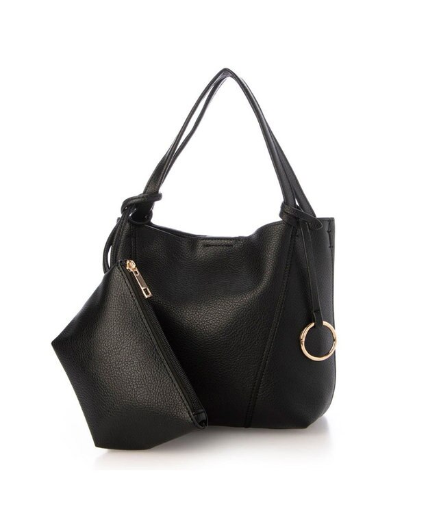 UNBILLION カシュカシュ cachecache / ジグザグステッチ変形ミニバッグ ブラック