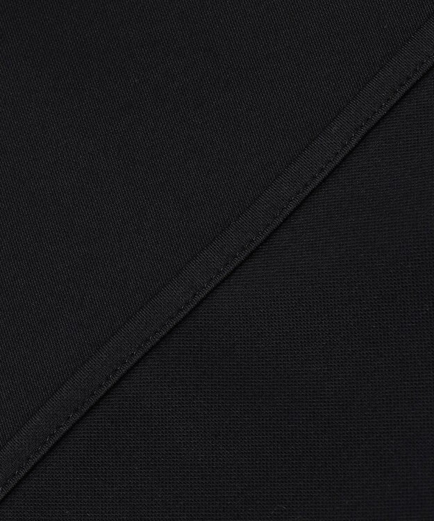 ICB L 【洗える】コンパクトモクロディ バンドカラーカットソー ブラック系