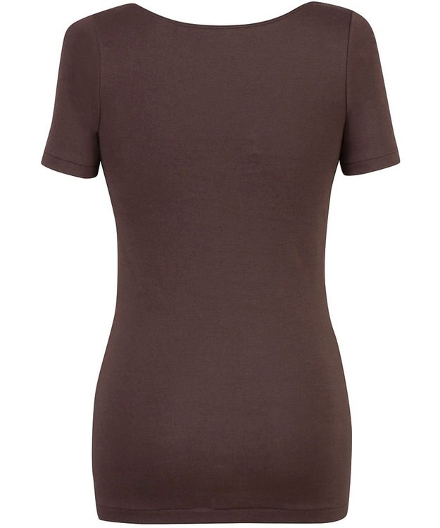 Wing あったかインナー オーガニックコットン混 やわらかくやさしい肌ざわり 【綿の贅沢オーガニック】 綿混 保温性 3分袖 半袖 秋 冬 EL4331 ウイング／ワコール カカオ