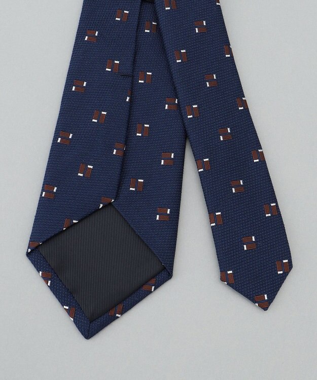 GOTAIRIKU 日本縫製/オリジナル柄【Fermo Fossati】ネクタイ_小紋柄 ネイビー系8