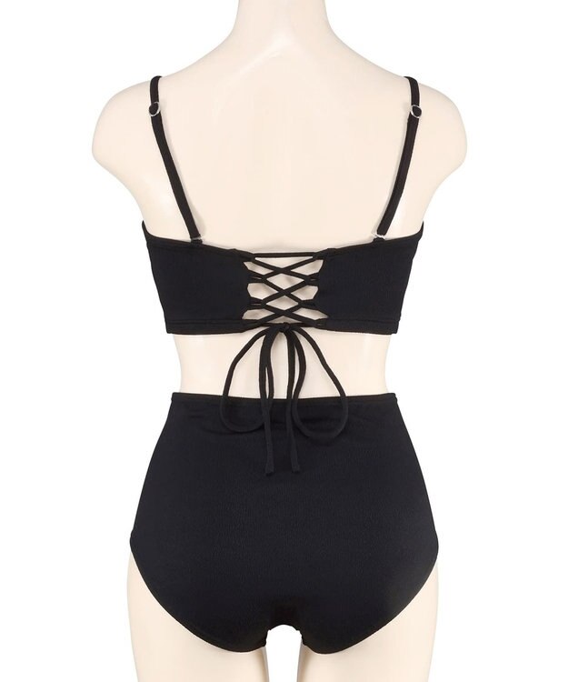 San-ai Resort（三愛水着楽園） WEB限定メッシュTシャツブラトップ4点セット水着 ブラック2