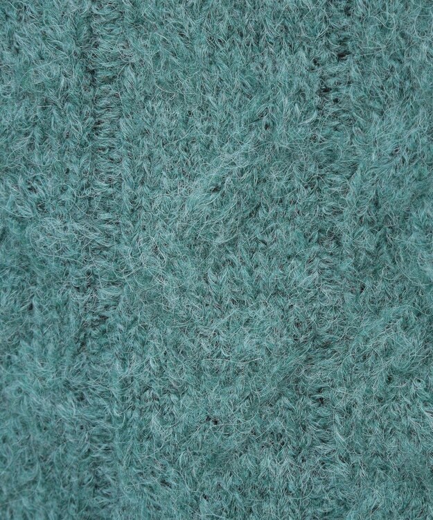 Green Parks ケーブル編みハイネックニット Green