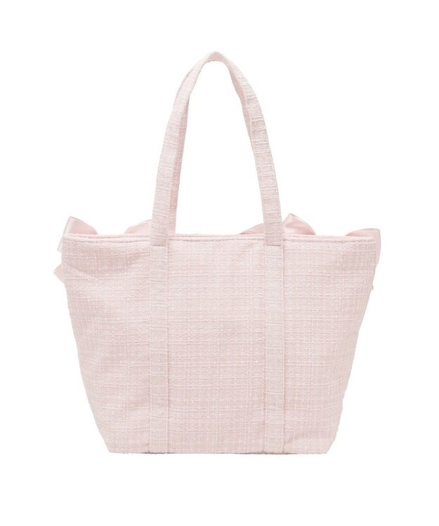 Maison de FLEUR ツイードボリュームリボントートバッグ Pink
