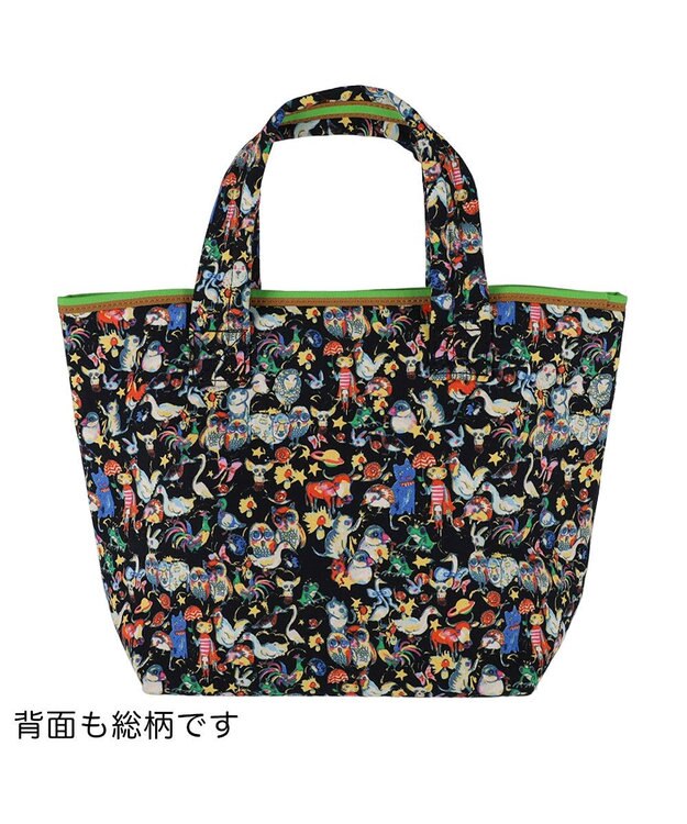 tsumori chisato CARRY 森のどうぶつたち ハンドバッグ 中サイズ ブラック