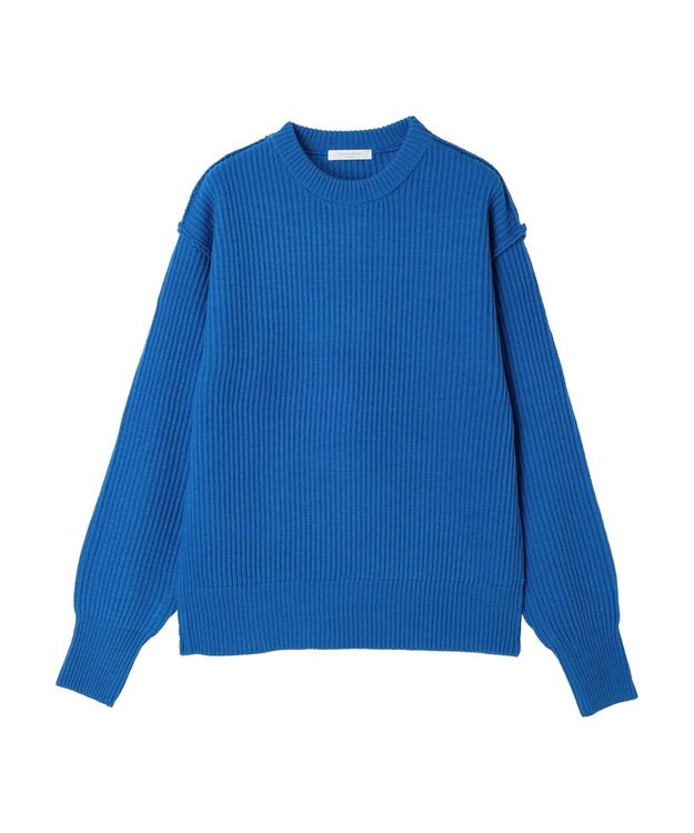 Green Parks 洗える　アゼ編みニットプルオーバー Blue