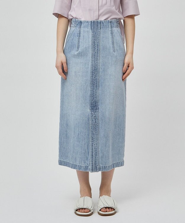 BEIGE， 【洗える】VICTOR / デニムスカート L.Indigo