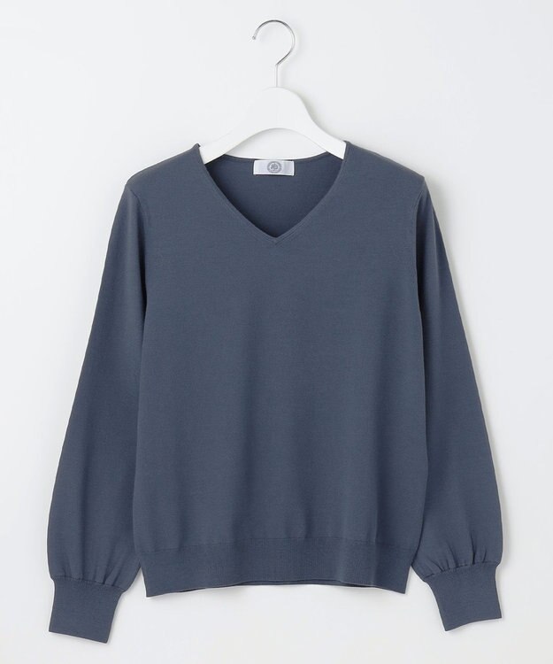 J.PRESS LADIES 【ご好評につき新色追加！・WEB限定カラーあり・洗える】PRINCE Vネック ニット ブルーグレー系