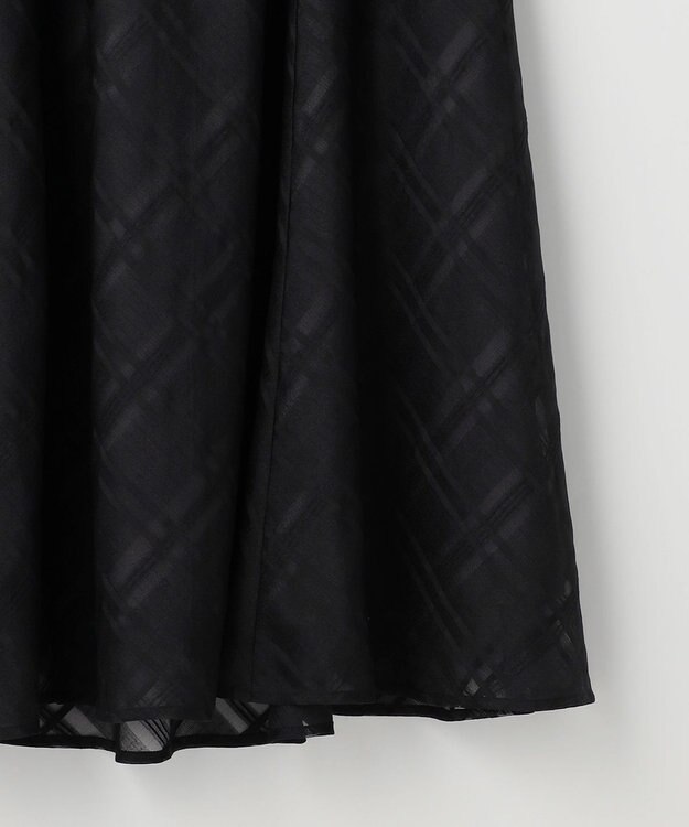 ANY SIS シアーチェック スカート ブラック