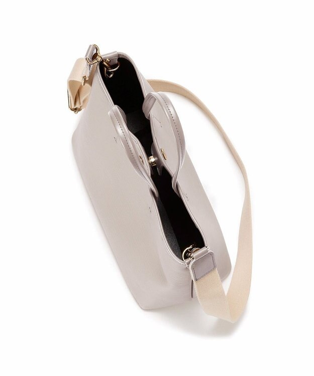 TOPKAPI 【Breath TOPKAPI】RIPPLE リプル ショルダー付き シンプル ミニ トートバッグ サンドグレー