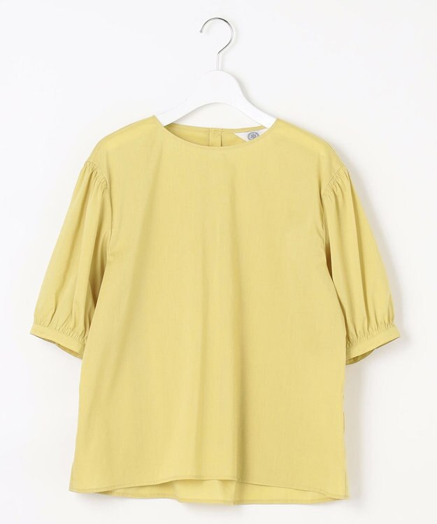 J.PRESS LADIES S 【WEB限定カラーあり・洗える】ラミーポプリン ボリュームスリーブ ブラウス イエロー系