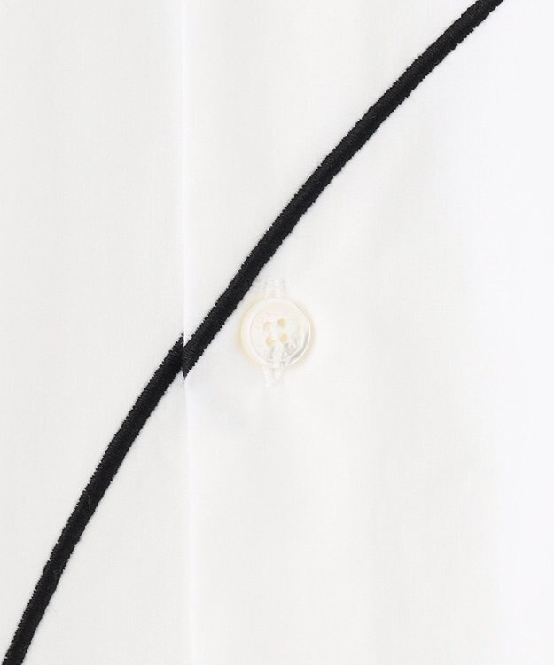 JOSEPH HOMME アートワークシャツ　バンドカラー ホワイト系