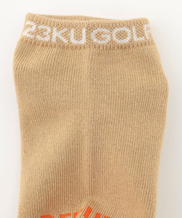 23区GOLF 【MEN】グラフィック アンクルソックス ベージュ系