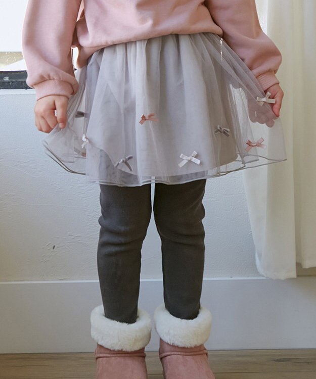 ANY KIDS チュールスカッツ ミルクティー×チャコール