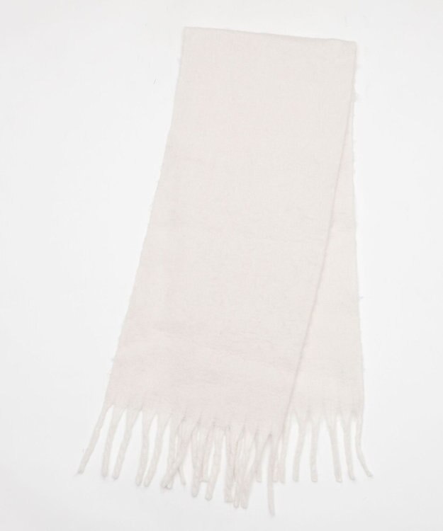 WEGO 【マフラー/ユニセックス着用】ワイドフリンジストール オフホワイト