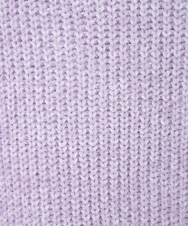 earth music&ecology シャイニーベロアチュニック Lavender