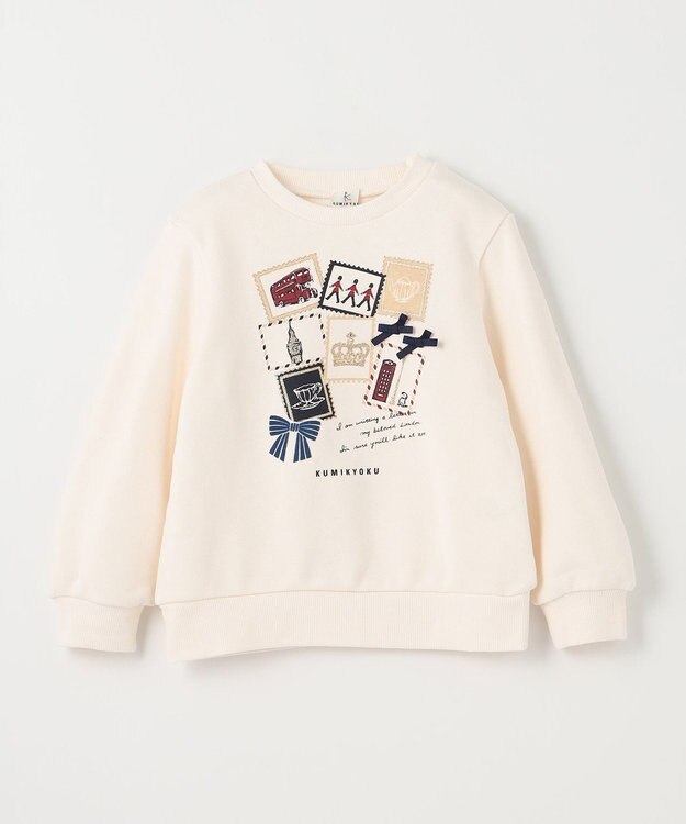 組曲 KIDS 【110-140cm】ロンドンスタンプ トレーナー ホワイト系