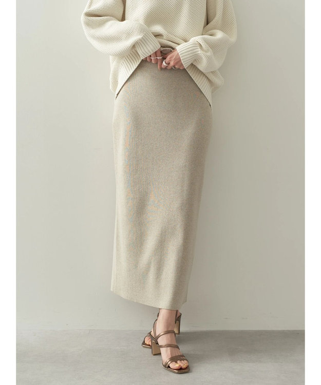 AMERICAN HOLIC 総針ニットタイトスカート Beige Mixture