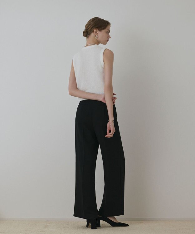 GRACE CONTINENTAL ラメフェザ－ニットトップ ホワイト