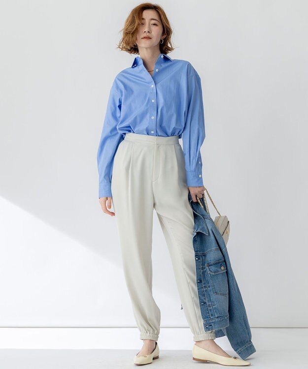 23区 【CLASSY.5月号掲載/洗える】CANCLINI ベーシック シャツ サックス系