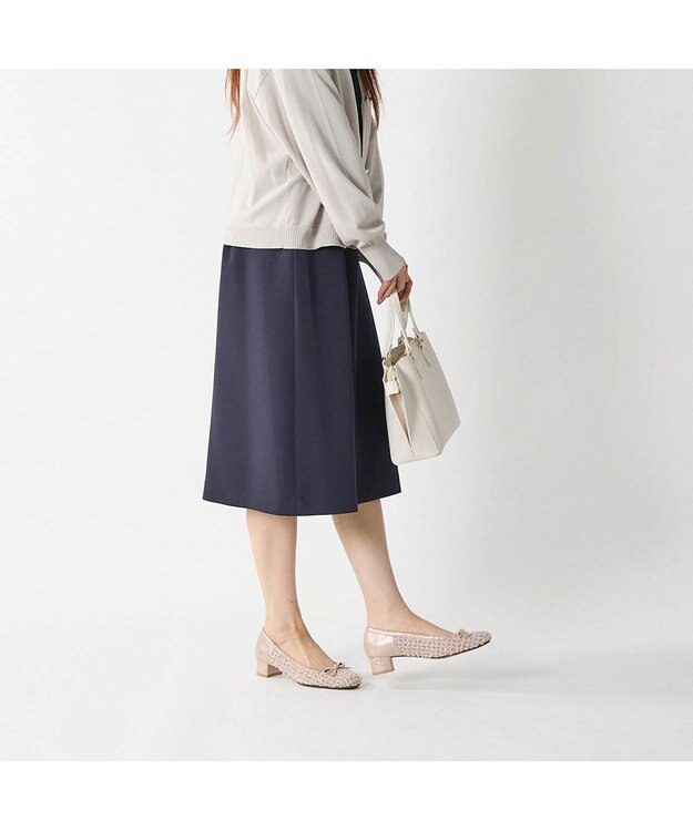 Riz raffinee <Riz raffinee>スクエアトゥリボンパンプス ベージュ