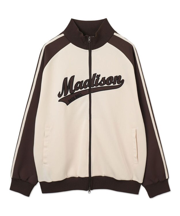 WEGO 【ユニセックス着用ITEM】ラグランライントラックジャケット ブラウン