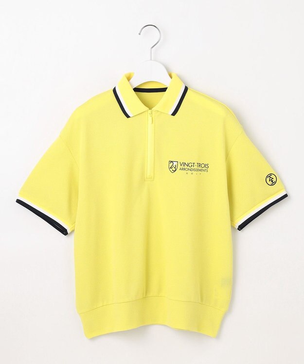 23区GOLF 【WOMEN】ゆったりシルエット 半袖ゴルフポロシャツ イエロー系