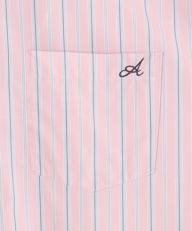 ANY オーバーサイズシャツ ピンクストライプ