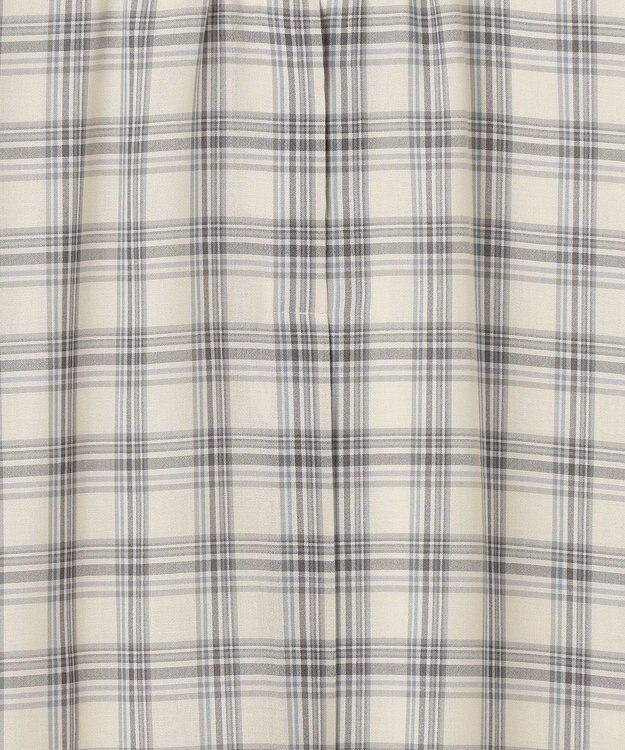 J.PRESS LADIES シアーストライプチェック フレンチスリーブ バンドカラー カットソー ホワイト系3