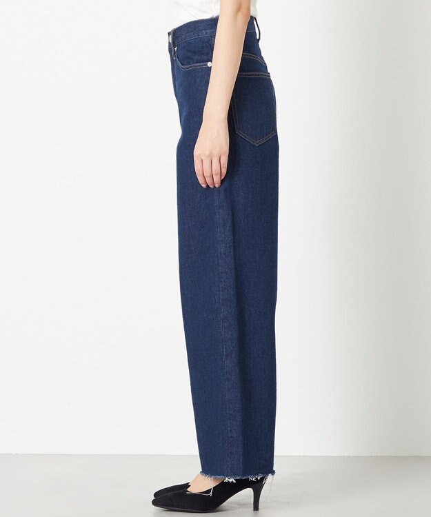 NAVE 【Nave　洗える】デニム ワイドパンツ ネイビー系