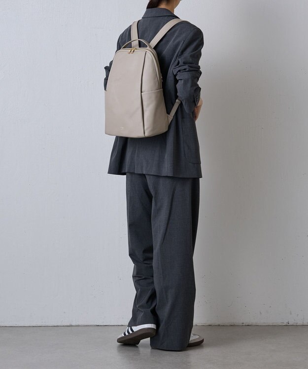 russet ＜背面メッシュ仕様＞レザーリュックサック(CE-1373) GrayBeige