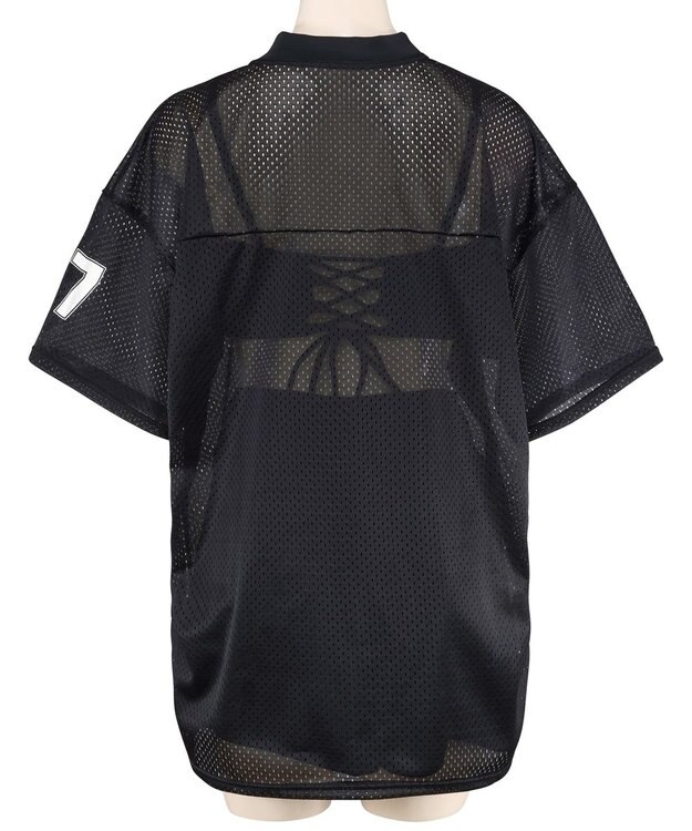 San-ai Resort（三愛水着楽園） WEB限定メッシュTシャツブラトップ4点セット水着 ブラック2