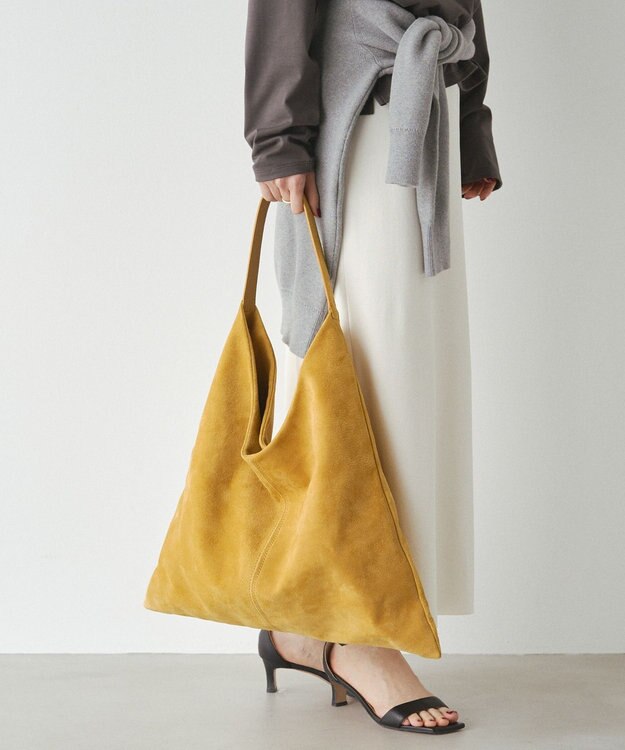russet 【2025AW新作】本革スエードワンショルダーバッグ(CE-1583) Yellow