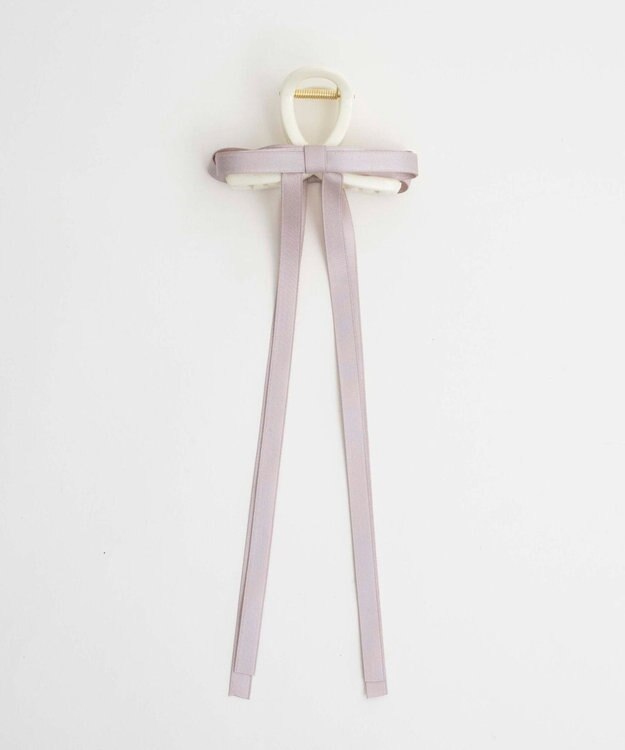 WEGO Lロングリボンバンスクリップ ベージュ