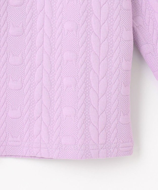 ANY KIDS ふくれジャガードカーディガン ラベンダー