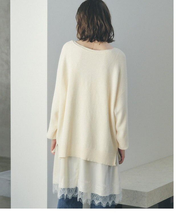 YECCA VECCA レースサテンキャミチュニック Ivory