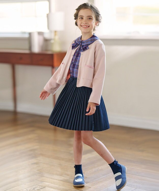 組曲 KIDS 【150-160㎝】スナップボタン カーディガン ピンク系