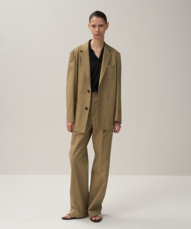 ATON ORGANIC COTTON TWILL | テーラードジャケット BEIGE