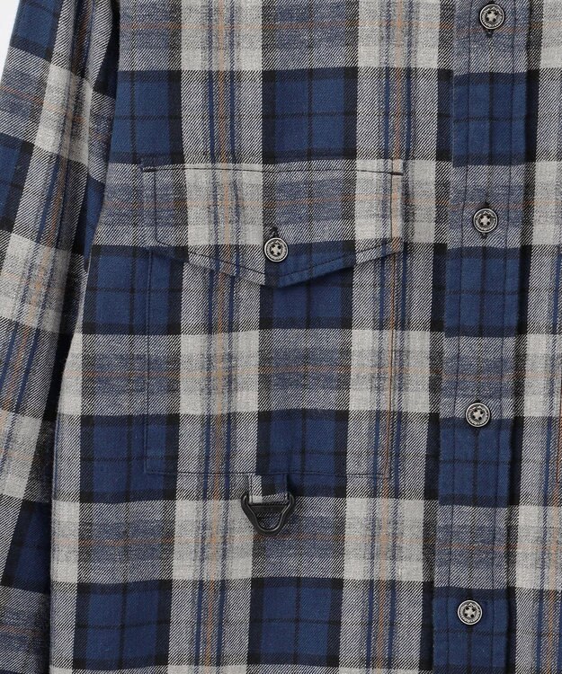 JOSEPH ABBOUD MOUNTAIN 【サスティナブル】オーガニックラフィーチェック シャツ ネイビー系4