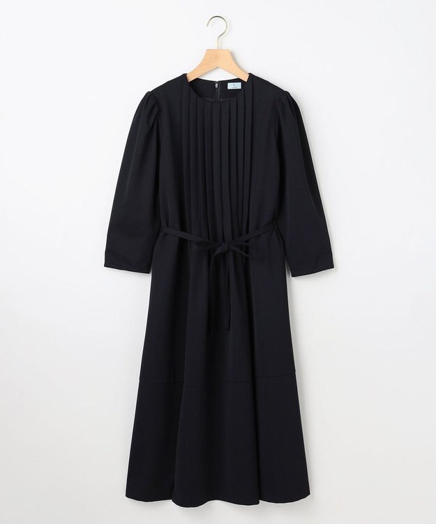 組曲 L 【KUMIKYOKU NAVY】フロントタックドレス ネイビー系